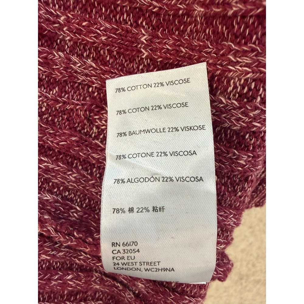 Free People Ribbed Knit Maxi Skirt Burgundy Marl Cotton Blend Size S New - Picture 9 of 9
